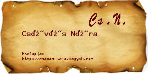 Csávás Nóra névjegykártya